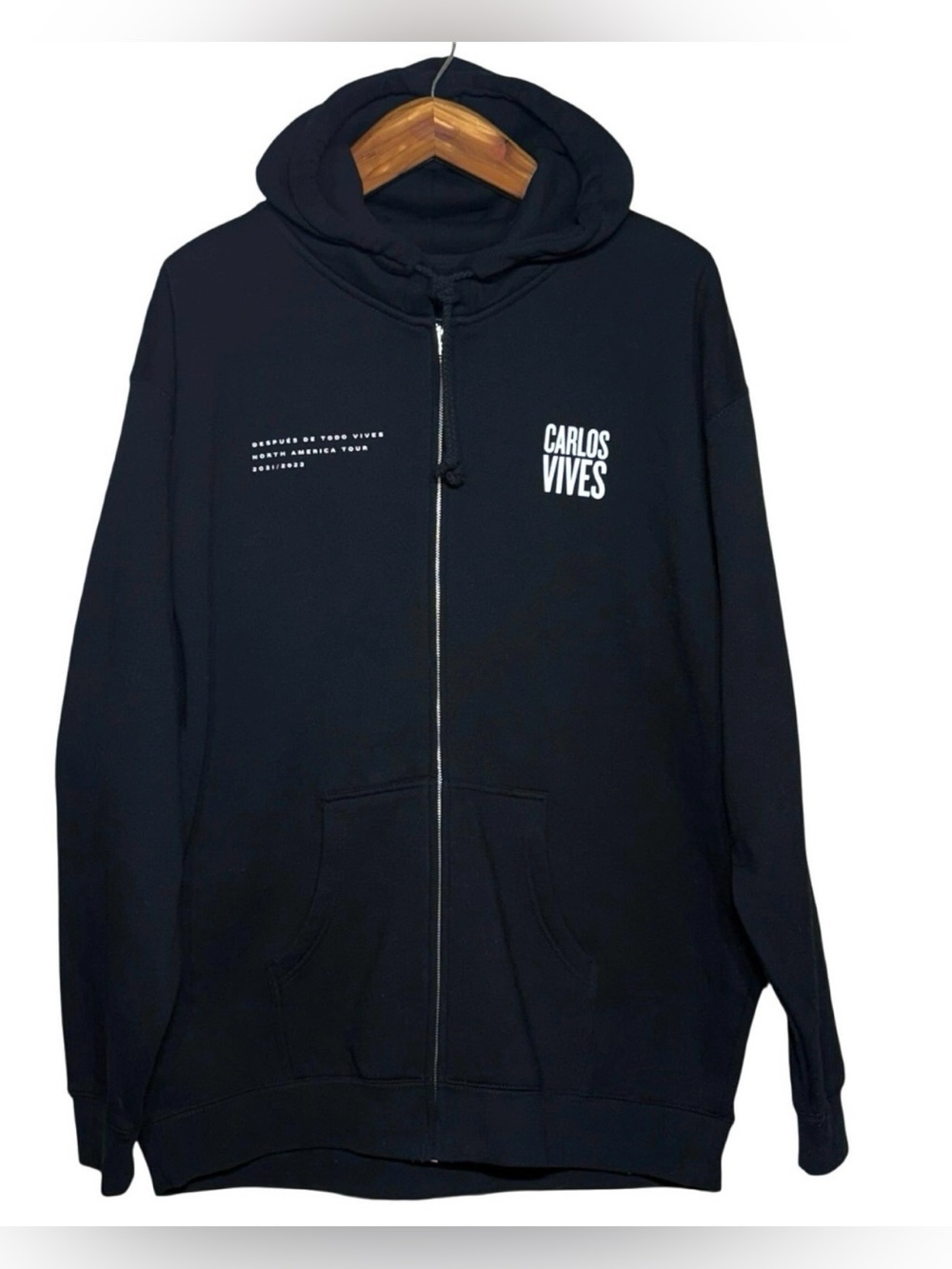 Carlos Vives Despues De Todo Vives North America Tour Zip Hoodie Black 2X